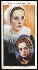 Tobacco Card, Ogdens,ACTORS NATURAL & CHARACTER STUDIES,1938,Elsa Lanchester,#29