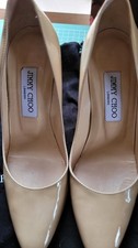 Jimmy Choo Womens Stiletto Biege Used Shoes Good Condition