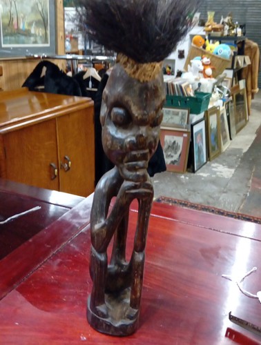 Hand carved wooden tribal - hand, folk
