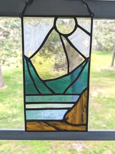 Stained glass boho landscape - stained,