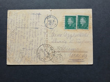 Malta,PPC,Munchen to Sliema, PHS 56,Type E, size code 'b', posted 15/08/31