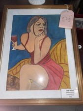 Lady In Red Watercolour Arnie