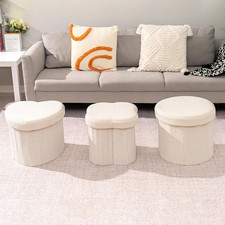 Storage Ottoman Cube, Flowers