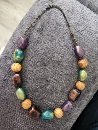 Chunky wooden resin - chunky, bead