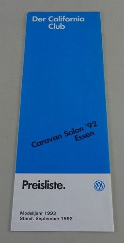 Price list camper - vw,