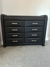Faux Leather Chest Of Drawers