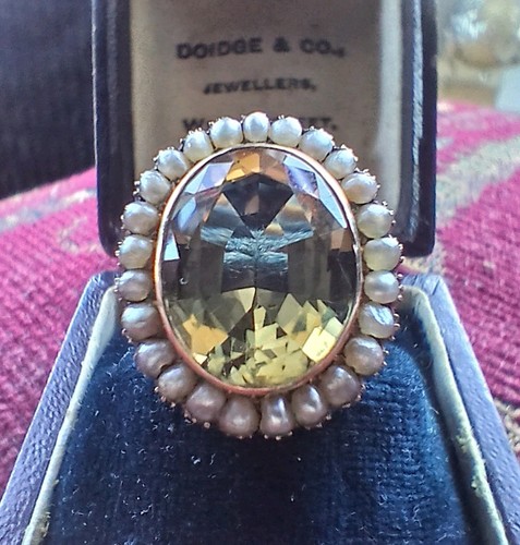 Antique ring 22ct gold - antique, citrine