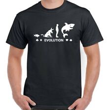 Poker T-Shirt Fish To Shark Evolution Mens Funny Poker