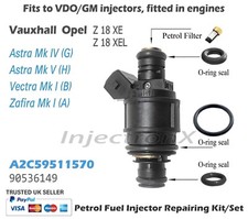Fuel Injector Service Kit O-Ring 90536149 for Vauxhall Astra Vectra Zafira 1.8