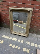 Vintage Old Wall Mirror Wood &