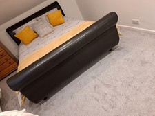 King size leather - , sleigh