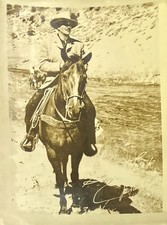 John Wayne - Vintage Promo Postcard Photo - Facsimile Signed