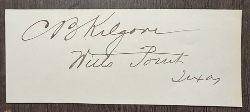 Kilgore congressman texas - c.b.,