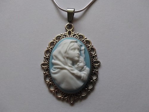 Mary madonna child pendant - madonna, &
