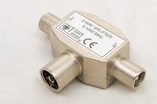 BNZ 2-Way Splitter 5-1000 MHz. SAT/TV/Virgin Media COAX IN x 1 OUT x 2
