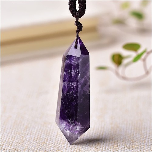 Natural amethyst stone - natural, pendant