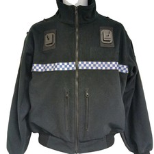 Yaffy Fleece Jacket Windstopper Blue Checked Klickfast Black Ex Police