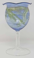 Tealight Holder Candles Wind Light Table Glass Green Blue Stand Deco Glass Art