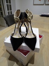 Boden Black Velvet Evening Shoes