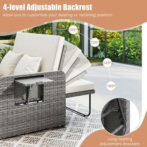 Wicker outdoor daybed with - daybed,