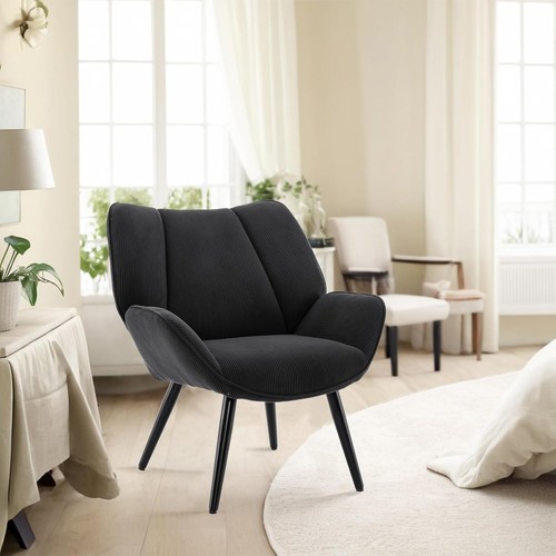 Corduroy wingback accent chair - wingback,