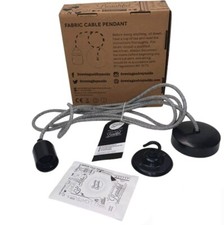 fabric cable pendant & ceiling hook dowsing and reynolds bespoke set bakelite 