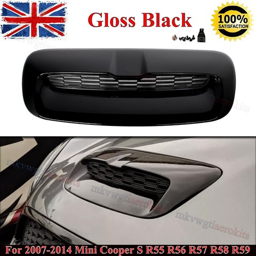 Gloss black hood - gloss, scoop