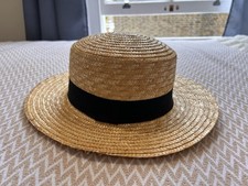 Oxford boater straw hat (Unisex)