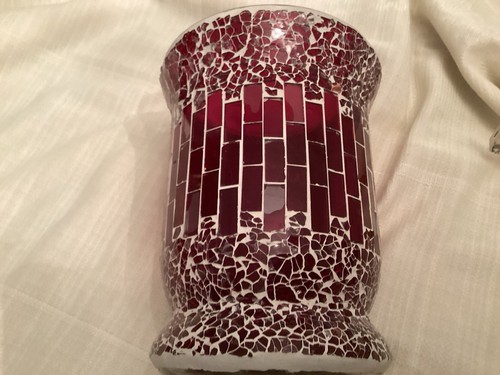 Large mosaic red glass vintage - large,