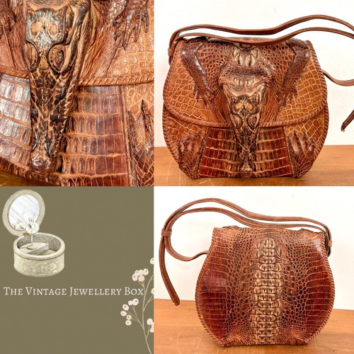 Vintage genuine crocodile skin - vintage,