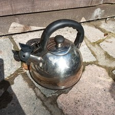 Stove Top Whistling Kettle . Metal Silver Colour