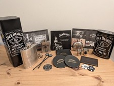 Private Jack Daniels Memorabilia Collection - Hip Flask Tin Calendar Poker Chip