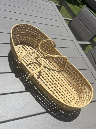 Woven wicker baby bassinet - baby, 23"