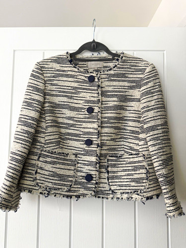Hobbs ivory navy - navy, striped