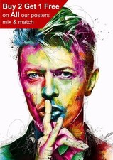 David Bowie Abstract Poster A5