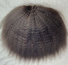 Lindsay yaki straight afro kinky black thick 100% human Hair lace front Wig