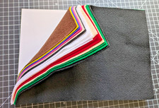 9 x 12 Felt Sheets - 16 Multicolour Craft Sewing Haberdashery Coloured Assorted