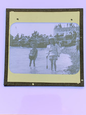 Hastings Beach, old glass/ lantern slide/ photograph