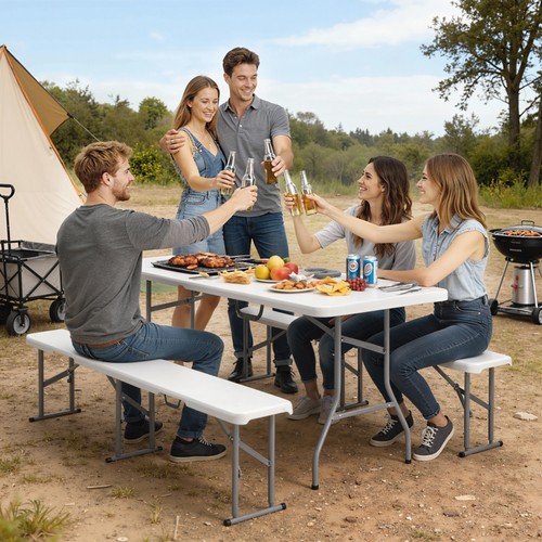 Piece folding picnic table - 3,