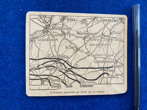 Ww1 french somme map - french,