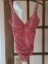 Ocean Club Swimming Costume Size 14 (42) Rouged Sides Pink/ Multi See Pictures
