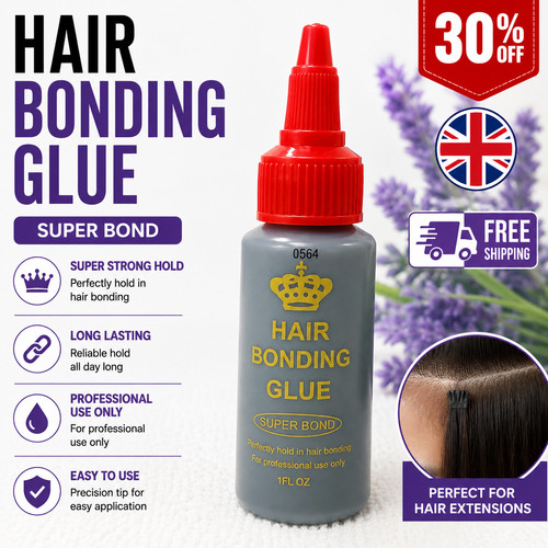 Black hair bonding glue 30ml - hair,