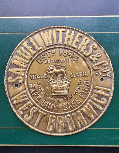 Antique safe plaque withers - safe,