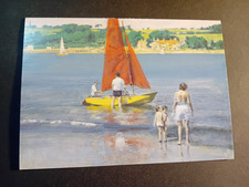 Sea Scape Postcard, Norman Hepple, The New Boat, Unposted