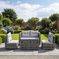 4PC Rattan Garden Furniture