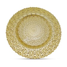 Glass charger plates - glass, 13in