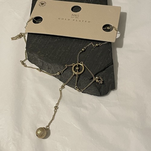 Gold plated necklace new - gold,