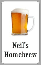 x21 Personalised Homemade Beer Labels Stickers for Homebrew Bottles and Drinks