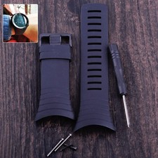 Black Rubber Watch Strap Band