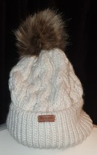 BARBOUR Penshaw Cable Beanie Winter Hat Pom Pom   One Size Fits All  Great Cond